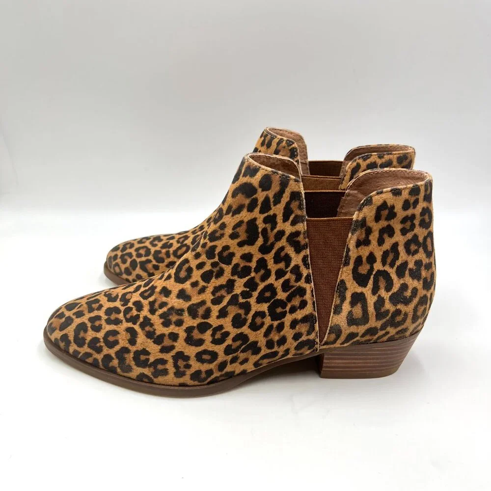 Seychelles Womens Size 8 Waiting For You Leopard Cheetah‎ Leather Ankle Boots